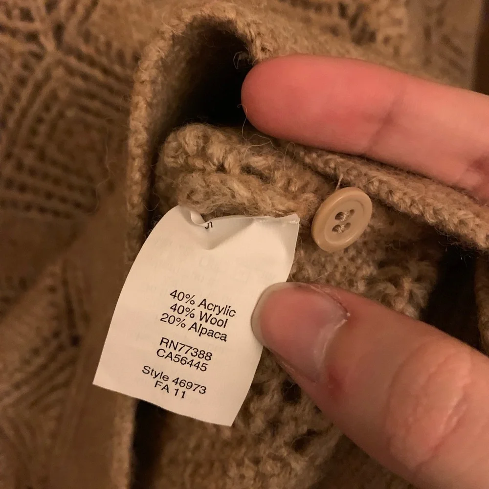 J. Crew Wool Crochet Sweater